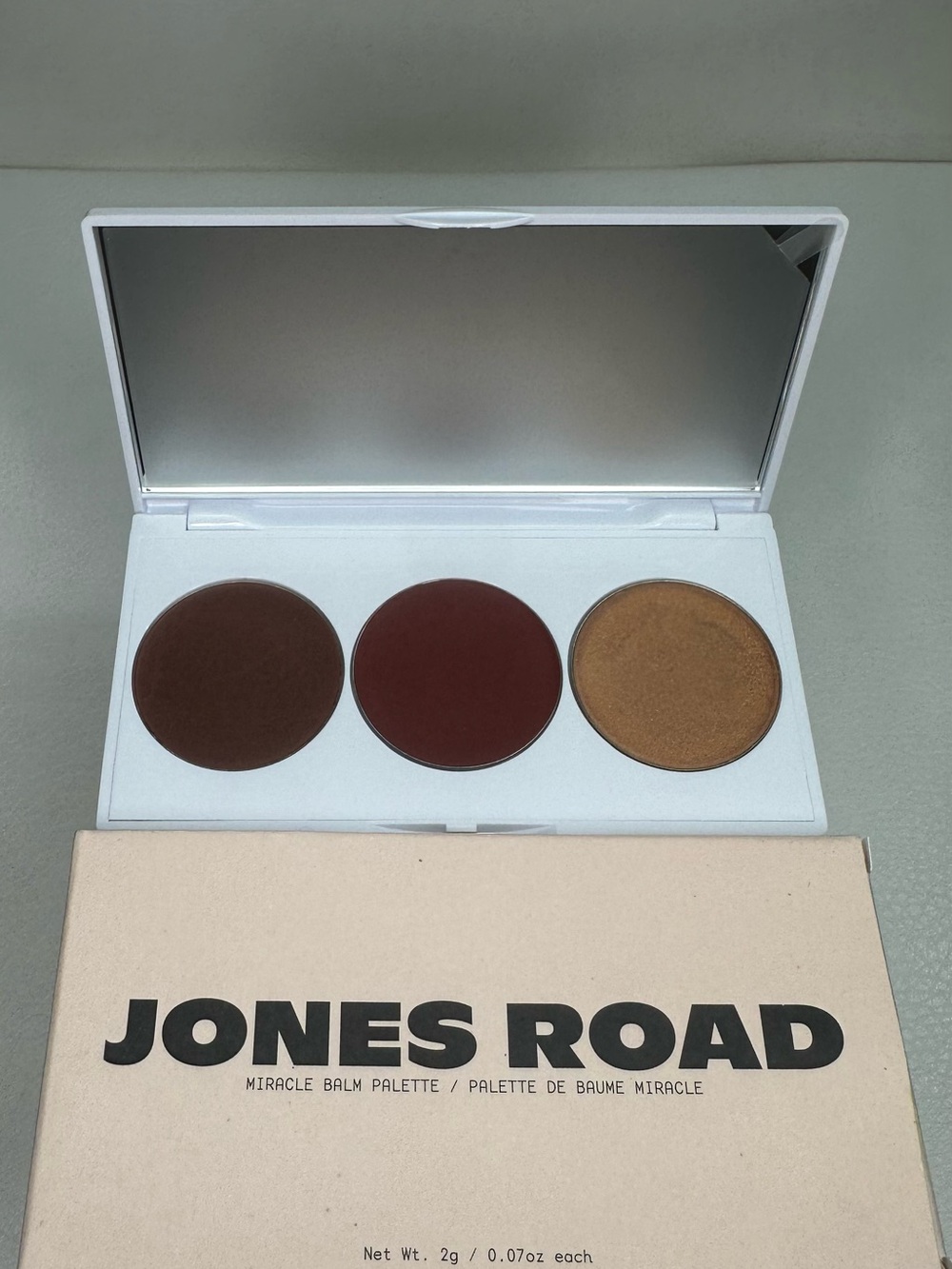 Jones Road Miracle Balm Palette — Deep Brown, Brick Red & Bronze